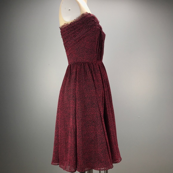 MM Couture Red Dot Sweetheart Strapless Dress M - Picture 4 of 7